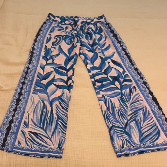 Lilly Pulitzer Bal Harbour Palazzo Pink Tropics Pants - Picture 9 of 12